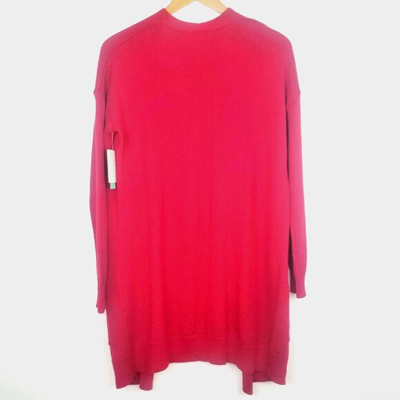 Abound | Long Open Cardigan Red Sweater XS New! - Picture 2 of 6